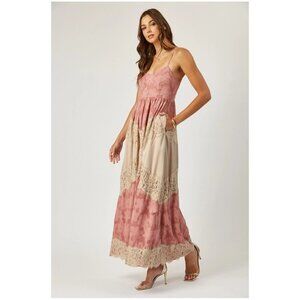 Charlotte Lace and Burnout Maxi Dress S-L
